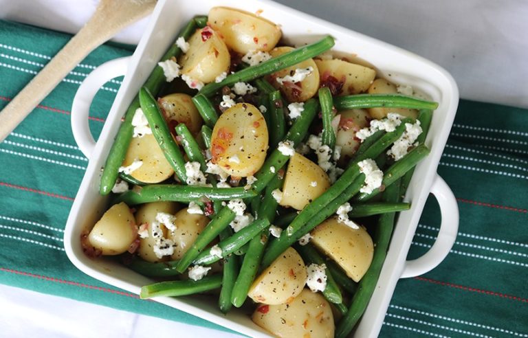 Green Beans With Chat Potatoes and Goats Cheese – Top Shelf Fruits