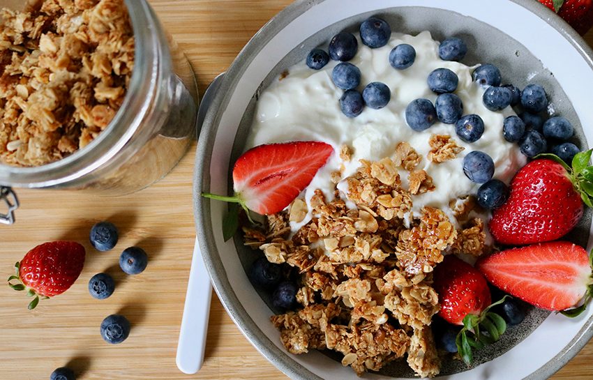 Home Made Granola & Mixed Berries – Top Shelf Fruits