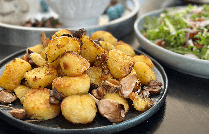 Duck Fat, Rosemary, Garlic, Chestnut Roast Potatoes – Top Shelf Fruits