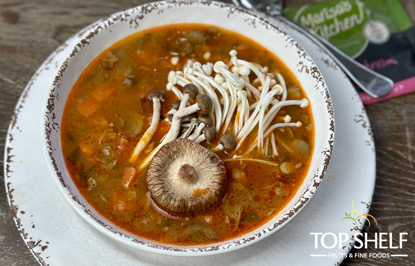 Beefy Mushroom and Rice Soup