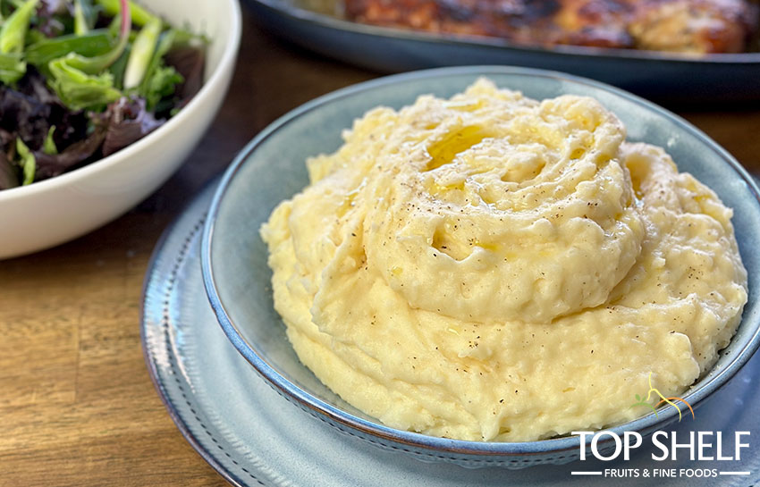 Greek Garlic & Olive Oil Mashed Potatoes