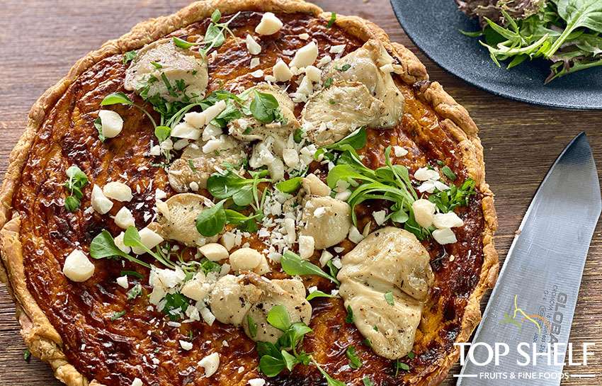 Savory Pumpkin, Leek & Gruyere Tart