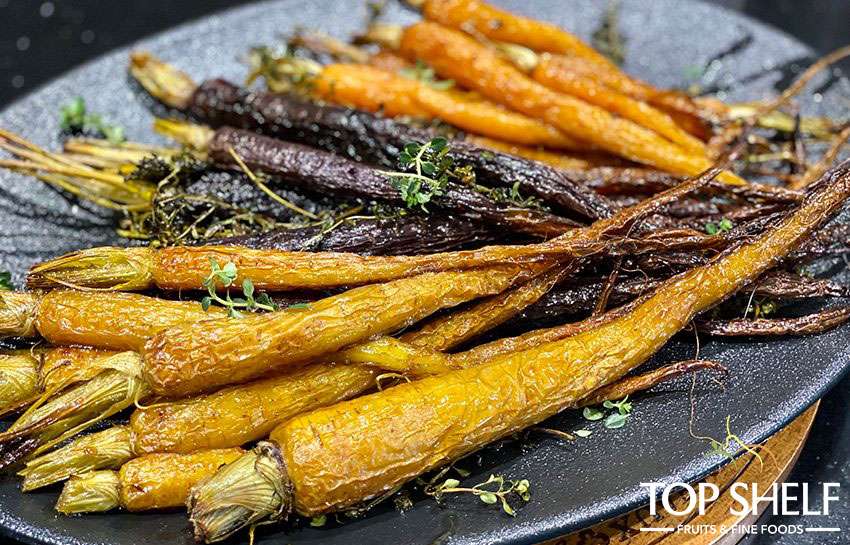Herb-Roasted Heirloom Carrots with Honey Glaze