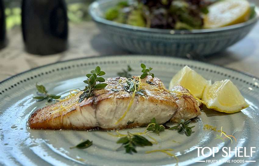 Pepper-Crusted Barramundi with Lemon & Oregano