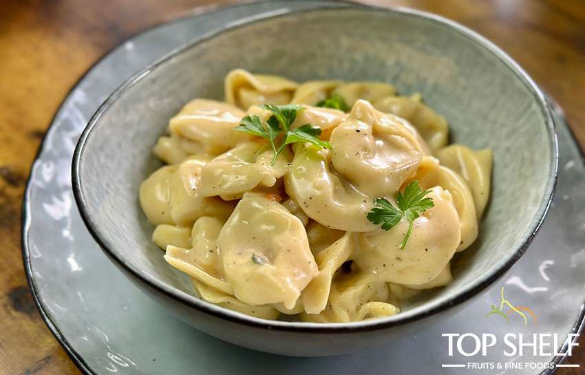 Chicken Florentine Tortellini with Cacio e Pepe Sauce