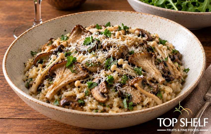 Mixed Mushroom Risotto with Pecorino Cheese
