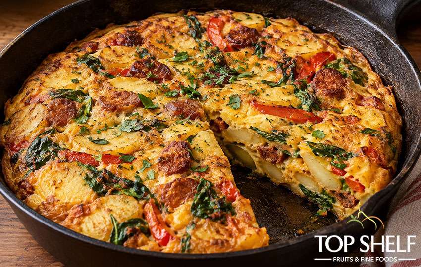 Spanish Style Chorizo & Potato Tortilla
